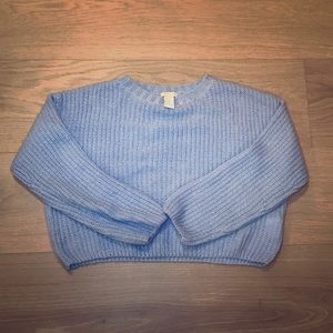 Stylish blue cropped sweater from Forever 21!
